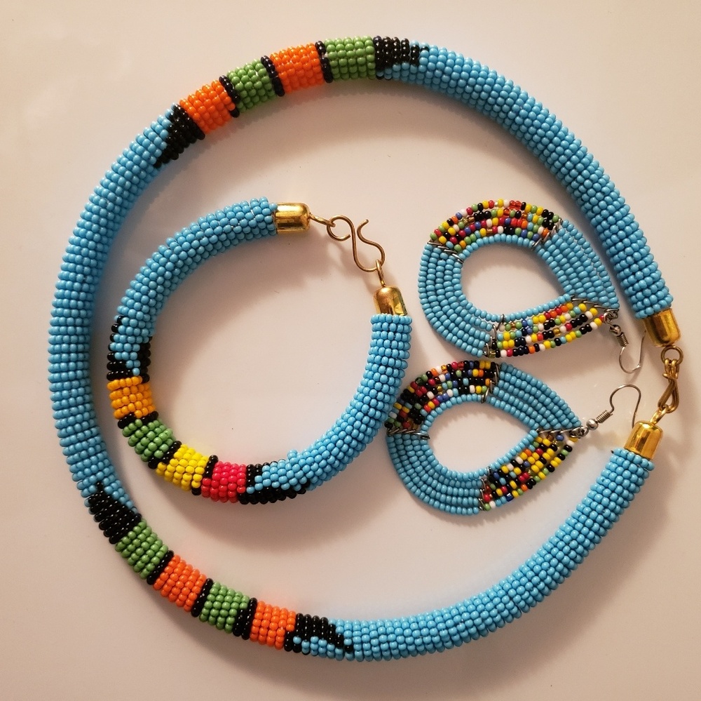African handmade jewelry set